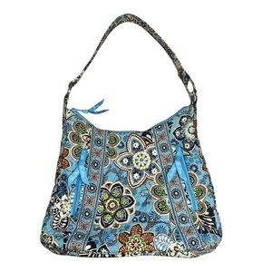 VTG VERA BRADLEY BALI BLUE CROSSBODY HIPSTER 2009 Retired Lisa Carnaby Purse bag